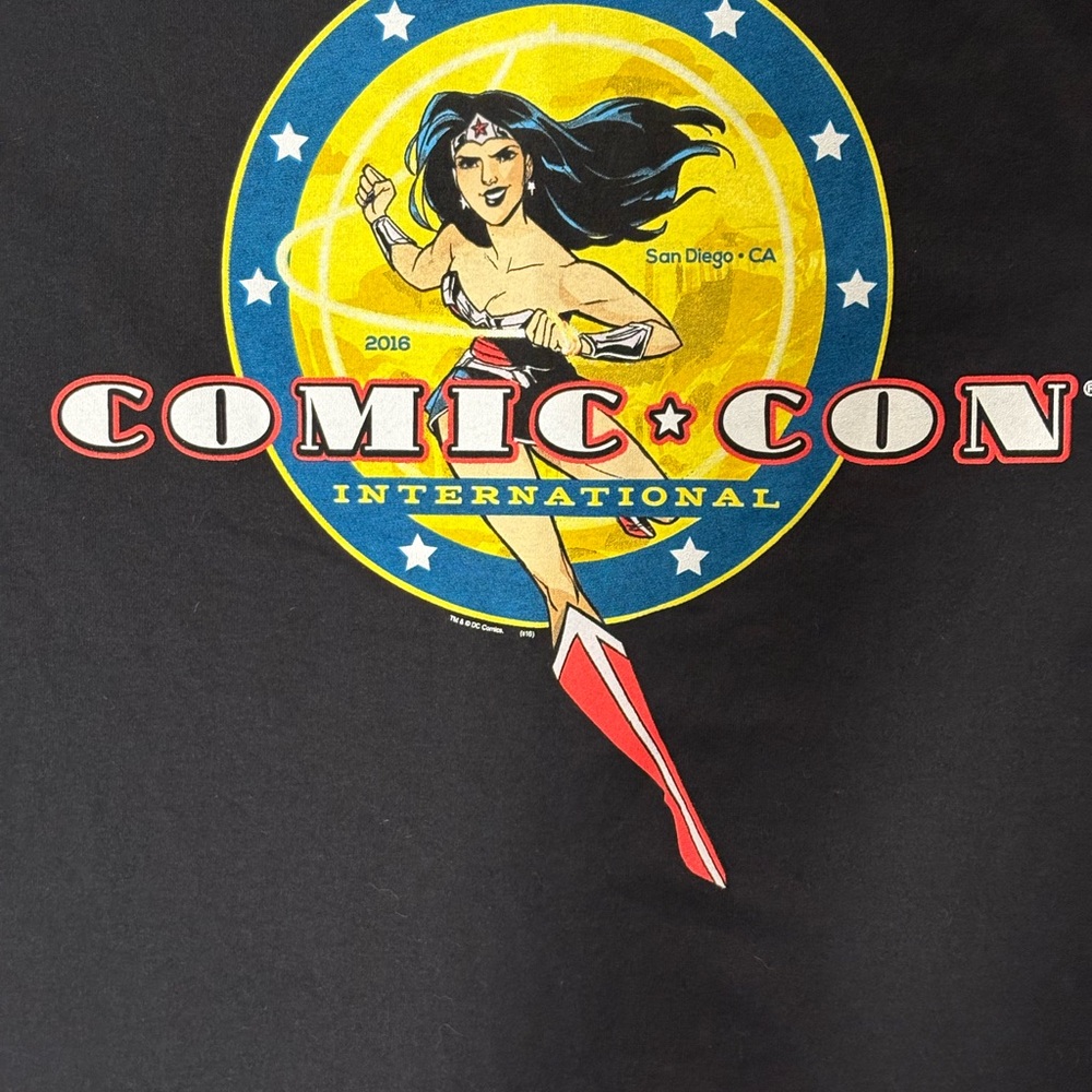 San Diego 2016 Comic-Con  Black Short Sleeve Tee Hanes Small‎ - Picture 2 of 6